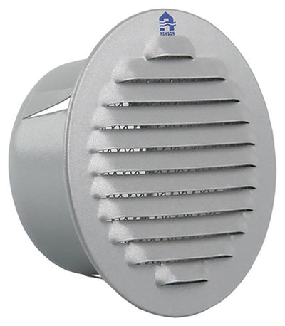 Renson 1008240 - grille à ailettes ronde à encastrer. 435 r alu ral 9006 ø 80 | 12 pièces
