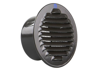 Renson 1008242 - grille à ailettes ronde à encastrer. 435 r alu ral 8019 ø 80 | 12 pièces
