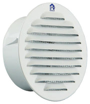 Renson 1008244 - grille à ailettes rondes intégrée. 435 r ral 9010 ø 100 | 8 pièces - afbeelding 1