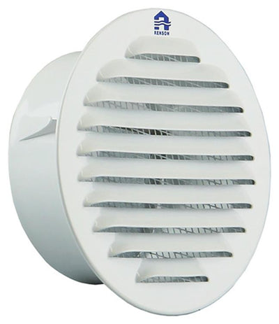 Renson 1008244 - grille à ailettes rondes intégrée. 435 r ral 9010 ø 100 | 8 pièces