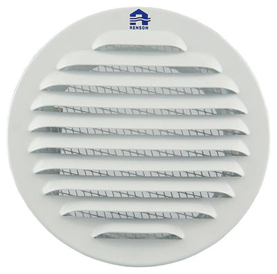 Renson 1008244 - grille à ailettes rondes intégrée. 435 r ral 9010 ø 100 | 8 pièces