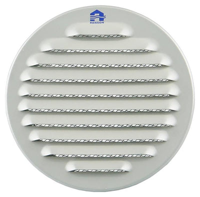 Renson 1008243 - grille à ailettes rondes intégrée. 435 r ral 9006 ø 100 | 8 pièces