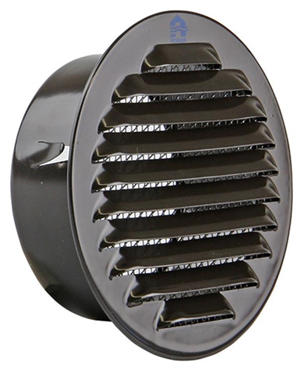 Renson 1008245 - grille à ailettes rondes intégrée. 435 r ral 8019 ø 100 | 8 pièces