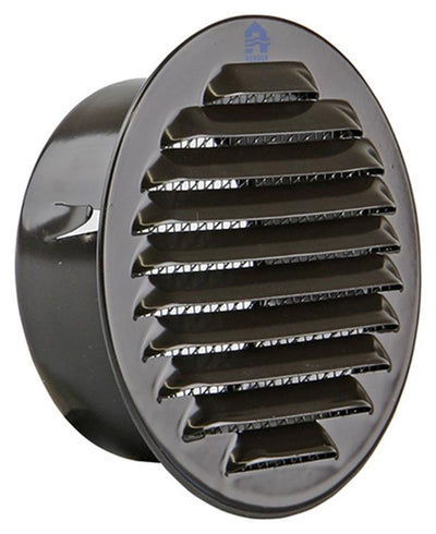 Renson 1008245 - grille à ailettes rondes intégrée. 435 r ral 8019 ø 100 | 8 pièces