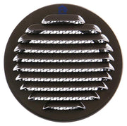 Renson 1008245 - grille à ailettes rondes intégrée. 435 r ral 8019 ø 100 | 8 pièces - afbeelding 2