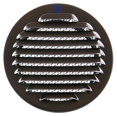 Renson 1008245 - grille à ailettes rondes intégrée. 435 r ral 8019 ø 100 | 8 pièces