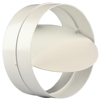 Renson 1008569 - Pièce de raccordement PVC + clapet anti-retour 7007 ø. 150 mm - blanc | 2 pièces