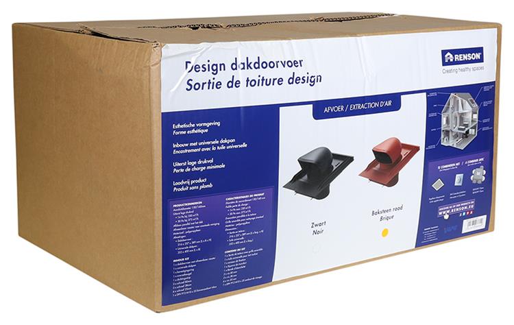 Renson 1048752 - Porte de toit design avant (rouge brique) | 1 pièce