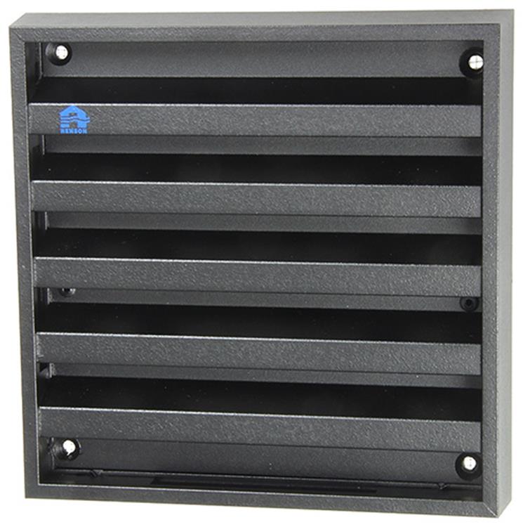 Renson 1057988 - grille murale en saillie avec maille 431 (165x165) ral 9005 noir | 2 pièces