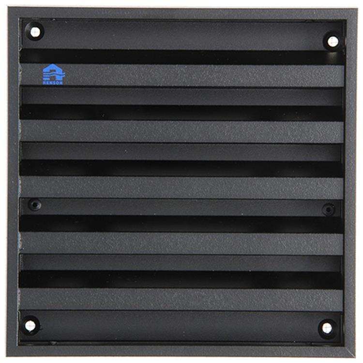 Renson 1057988 - grille murale en saillie avec maille 431 (165x165) ral 9005 noir | 2 pièces