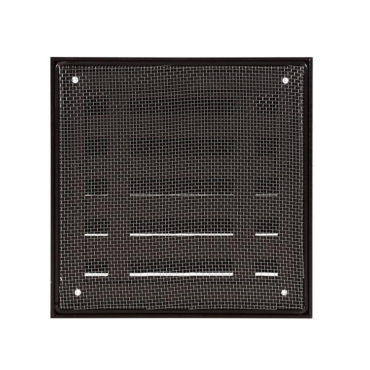 Renson 1058000 - surface-mounted wall grille with mesh 431 (165x165) ral 9005 black | 2 pièces