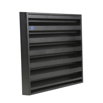 Renson 1058001 - surface-mounted wall grille with mesh 431 (225x225) str 9005 black | 2 pièces