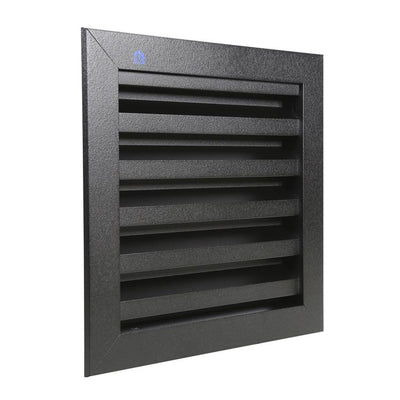 Renson 1057992 - grille encastrable avec bride 411 (200x200) ral 9005 noir | 1 pièce
