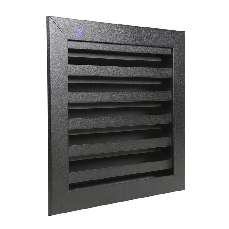 Renson 1057992 - grille encastrable avec bride 411 (200x200) ral 9005 noir | 1 pièce