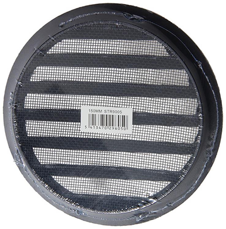 Renson 1057995 - lame ronde intégrée no. avec maille 434r dia 150 ral 9005 noir | 10 pièces