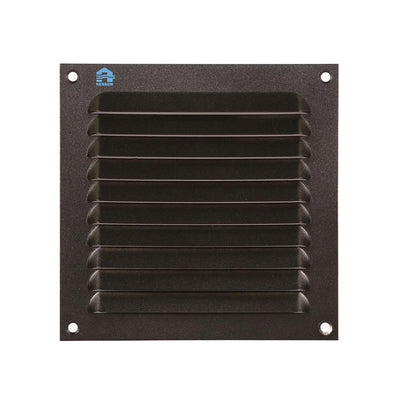 Renson 1061637 - grille à ailettes en saillie 436 150x150 ral 9005 noir | 10 pièces