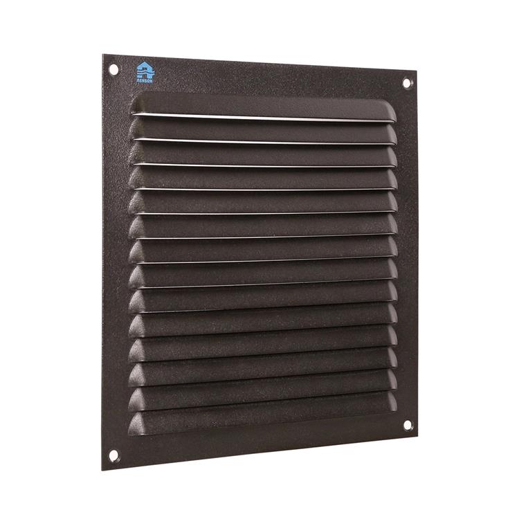 Renson 1061639 - grille à ailettes en saillie 436 200x200 ral 9005 noir | 10 pièces