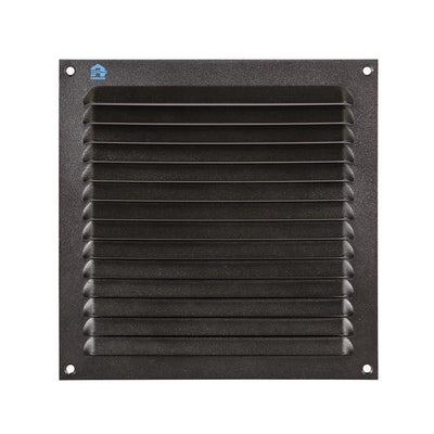 Renson 1061639 - grille à ailettes en saillie 436 200x200 ral 9005 noir | 10 pièces