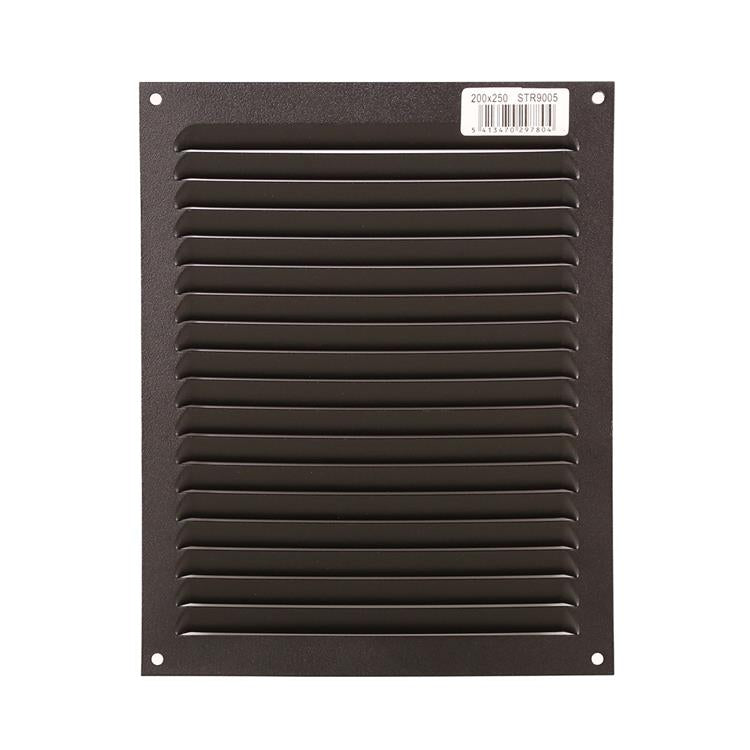 Renson 1061640 - grille à ailettes en saillie 436 200x250 ral 9005 noir | 10 pièces
