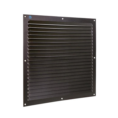 Renson 1061641 - grille à ailettes en saillie 436 300x300 ral 9005 noir | 10 pièces