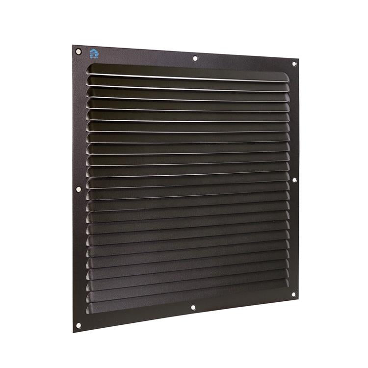 Renson 1061641 - grille à ailettes en saillie 436 300x300 ral 9005 noir | 10 pièces