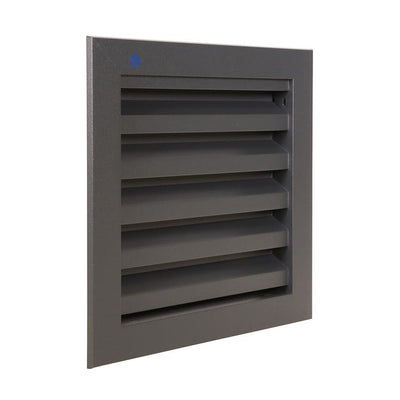 Renson 1062410 - grille murale à encastrer en vrac alu 411 (200x200) structure 7016 | 2 pièces