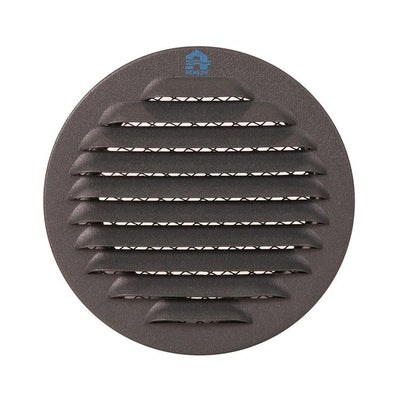 Renson 1062423 - grille à ailettes encastrable ronde aluminium 435r (dia 100) structure 7016 | 8 pièces