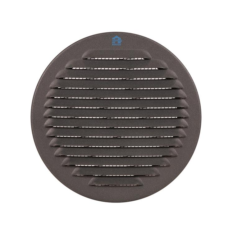 Renson 1062425 - grille à ailettes encastrable ronde aluminium 435r (dia 150) structure 7016 | 5 pièces