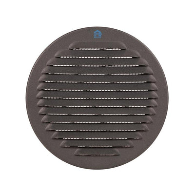 Renson 1062425 - grille à ailettes encastrable ronde aluminium 435r (dia 150) structure 7016 | 5 pièces