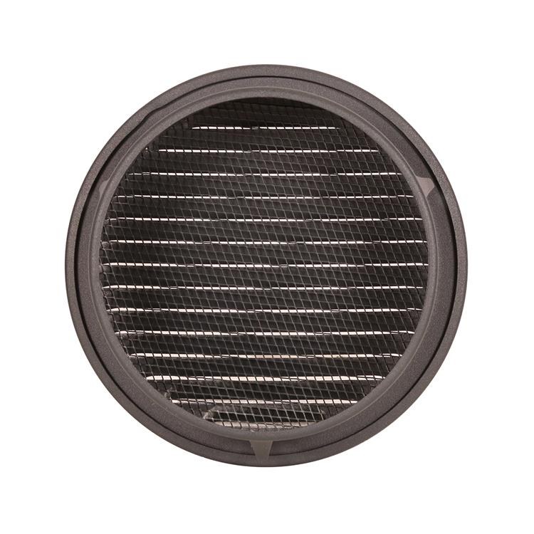 Renson 1062425 - grille à ailettes encastrable ronde aluminium 435r (dia 150) structure 7016 | 5 pièces