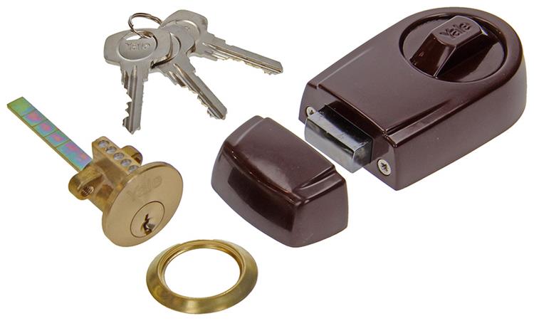 Yale 1019121 - serrure de jante marron | 1 pièce