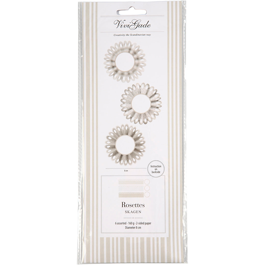 Rosaces Vivi Gade, d 8 cm, 160 g, 6 pièces, 1 boîte