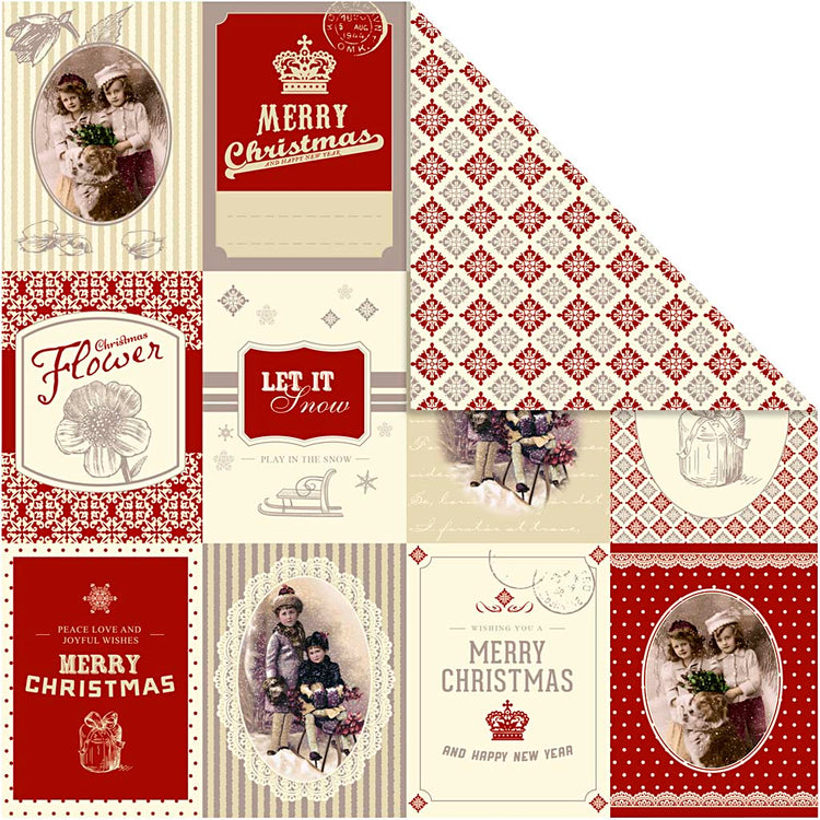Papier design Vivi Gade, feuille 30,5x30,5 cm, 120 gr, 5 feuilles 1 boîte
