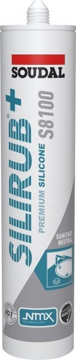 Soudal silirub+ s8100 neutre | kit de plomberie | transparent | 300ml - 134449