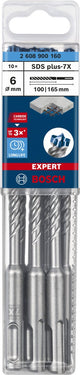 Bosch accessoires expert sds plus-7x marteau perforateur 6 x 100 x 165 mm - 10 pièce(s) - 2608900160