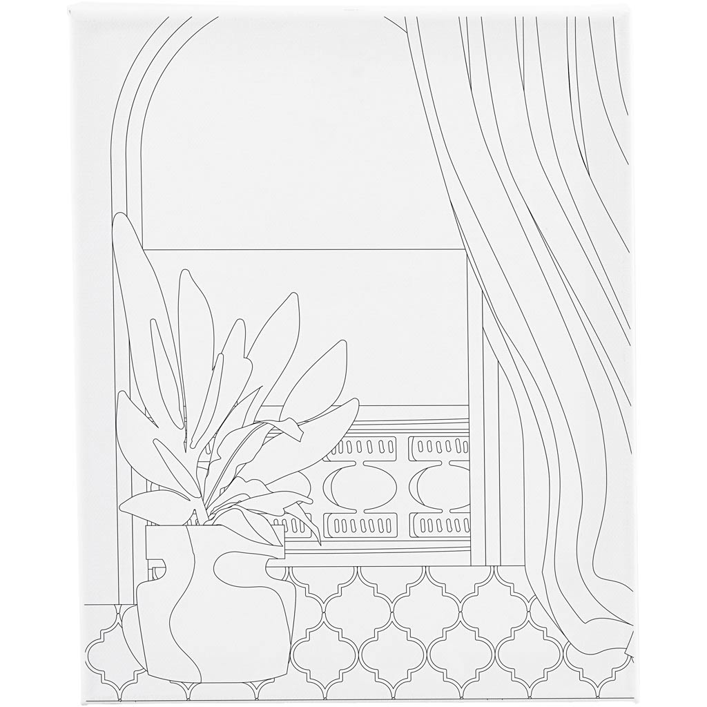 Toile de peinture de l'entreprise Creativ avec impression, cadre, d: 1,6 cm, dim. 24x30 cm, 360 gr, 1 pièce