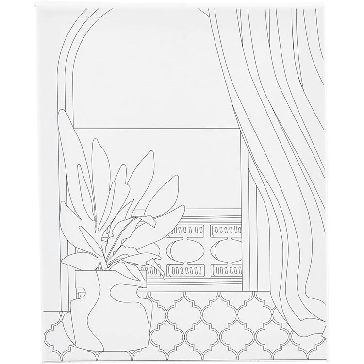 Toile de peinture de l'entreprise Creativ avec impression, cadre, d: 1,6 cm, dim. 24x30 cm, 360 gr, 1 pièce