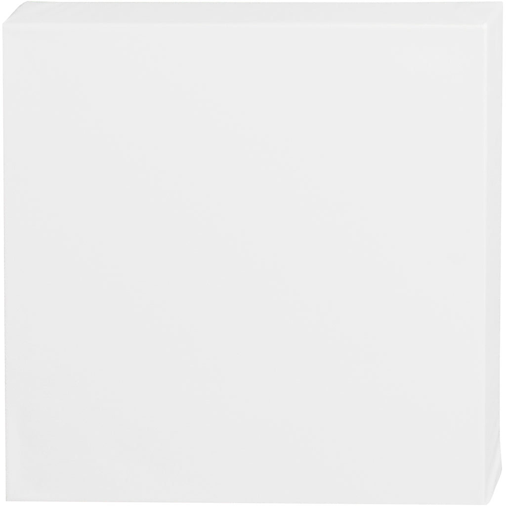 Toile d'entreprise Creativ, d: 3,7 cm, format 30x30 cm, 360 gr, blanc, 1 pièce