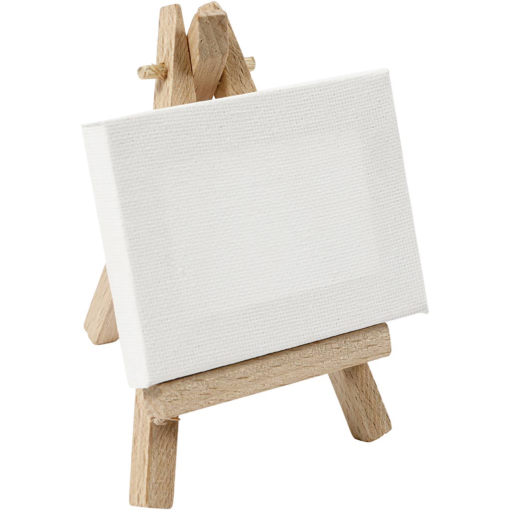 Toile tendue Creativ company, dim. 8x6x1 cm, blanc, 1 pièce