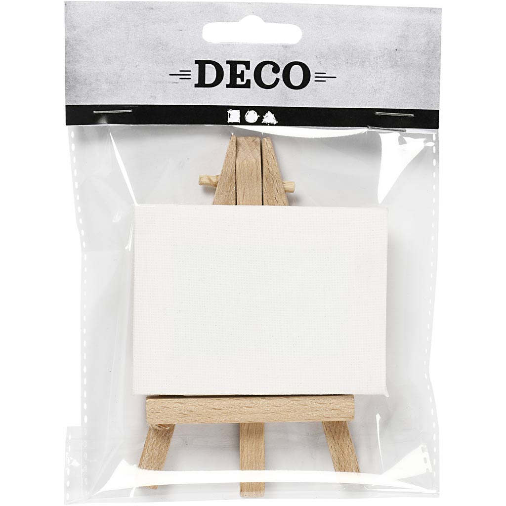 Toile tendue Creativ company, dim. 8x6x1 cm, blanc, 1 pièce