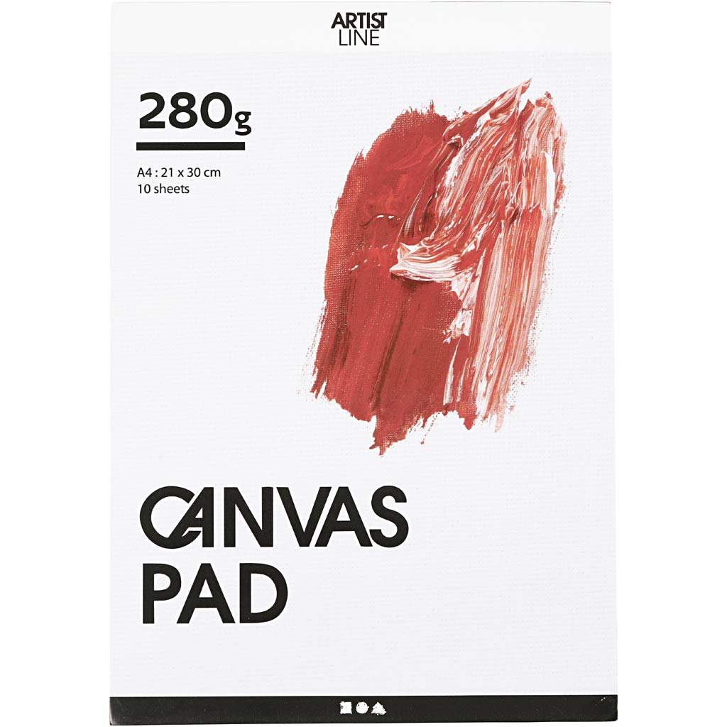 Block sur toile blanc A4 280gr, 10 feuilles