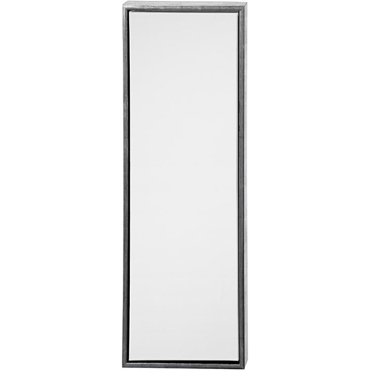 Toile d'entreprise Creativ avec cadre, dim. 30x90 cm, 360 gr, argent antique, blanc, 1 pièce