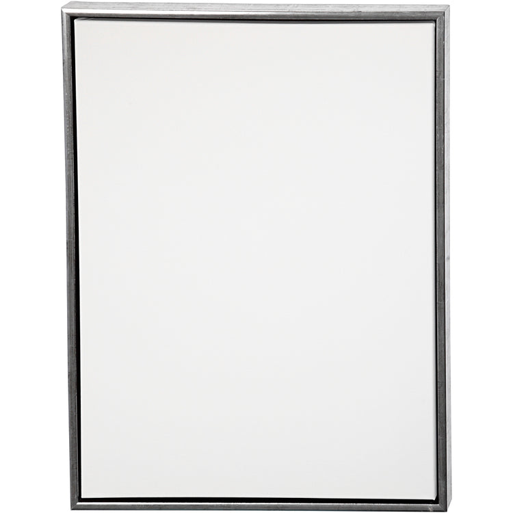 Toile d'entreprise Creativ avec cadre, dim. 60x80 cm, 360 gr, argent antique, blanc, 1 pièce