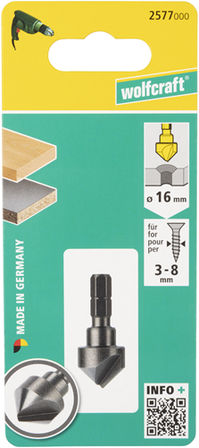 Foret à fraiser Wolfcraft | ws | 6 faces | ø16mm | 1 pièce - 2577000