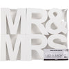 Lettres d'entreprise Creativ, mr mme, h : 17,5 cm, d : 4,5 cm, blanc, 1 set