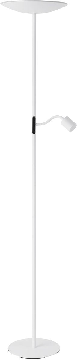 Lampadaire Eglo conivarino - lampe de lecture - LED - 170 cm - blanc - dimmable