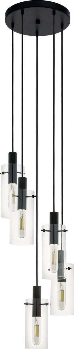 Lampe à suspension Eglo montefino - e27 - ø 35 cm - noire