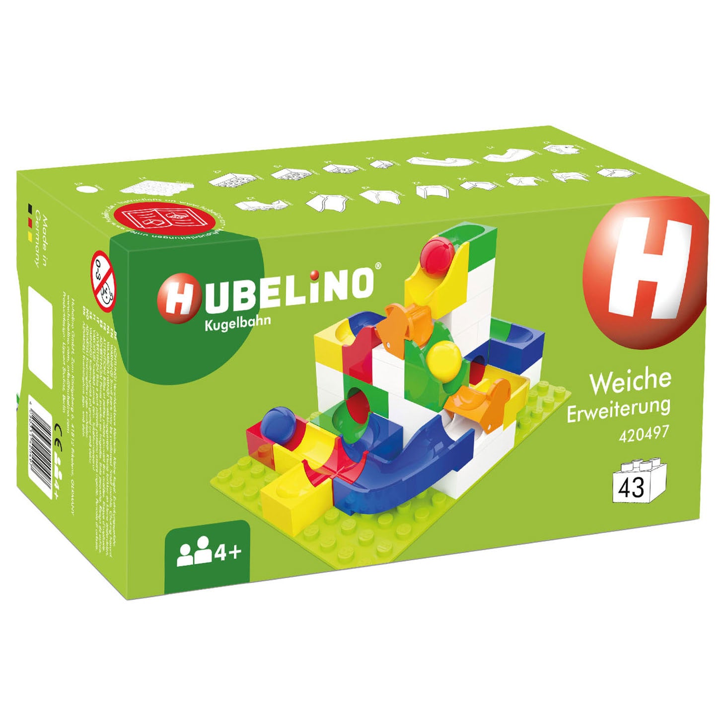Hubelino Knikkerbaan suivant Set Wissel, 43dlg.