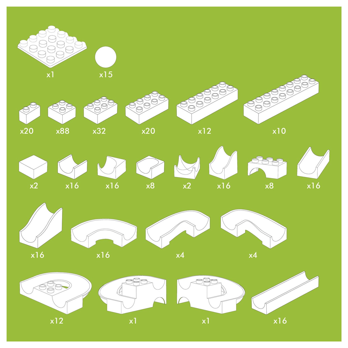 Kit de construction d’ensemble d’école de marbre Hubelino kiga, 352dlg