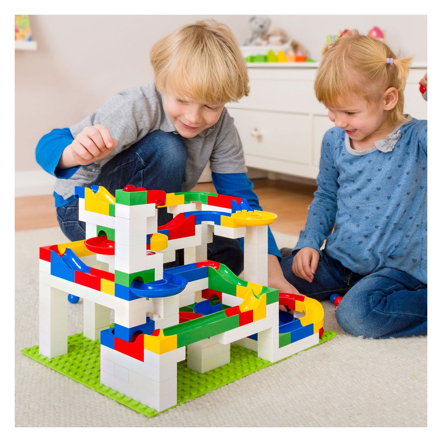 Kit de construction d’ensemble d’école de marbre Hubelino kiga, 352dlg